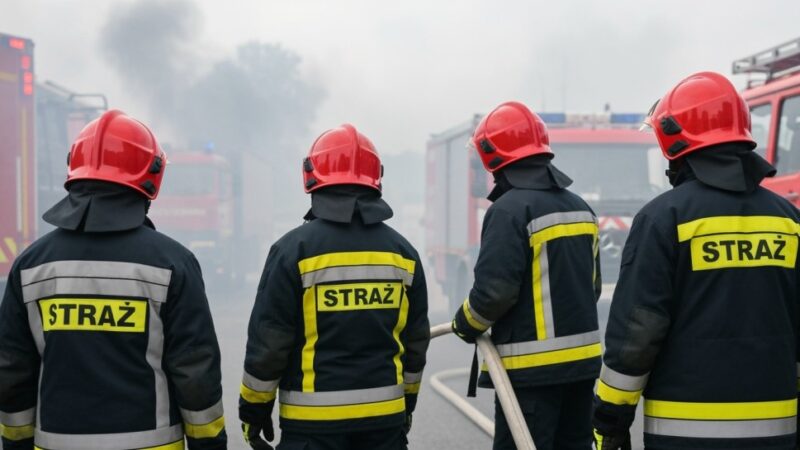Pożar samochodu na ul. Słonecznej: strażacy w akcji po sygnale alarmowym