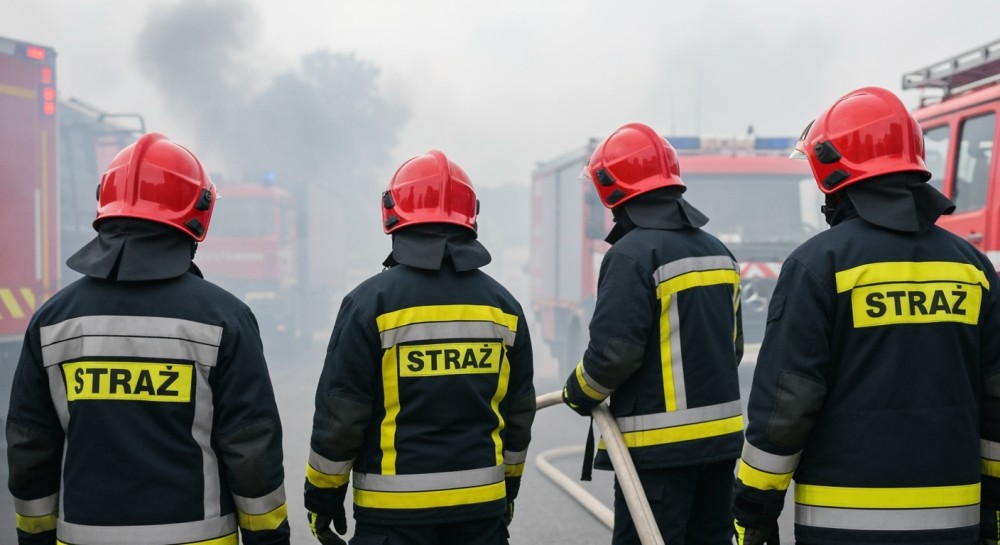 Pożar samochodu na ul. Słonecznej: strażacy w akcji po sygnale alarmowym